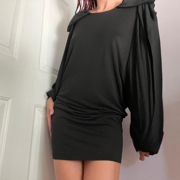 STELLA MCCARTNEY💥New💥🥳HOST PICK🥳Black Flutter Sleeve Dress - Picture 1 of 12